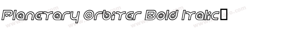 Planetary Orbiter Bold Italic字体转换
